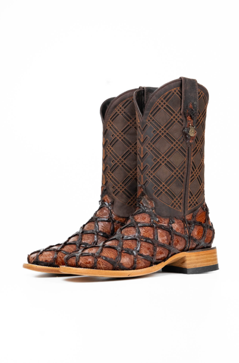 Bradley Pirarucu Square Toe Cowboy Boot