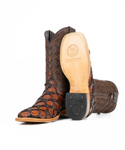 Bradley Pirarucu Square Toe Cowboy Boot