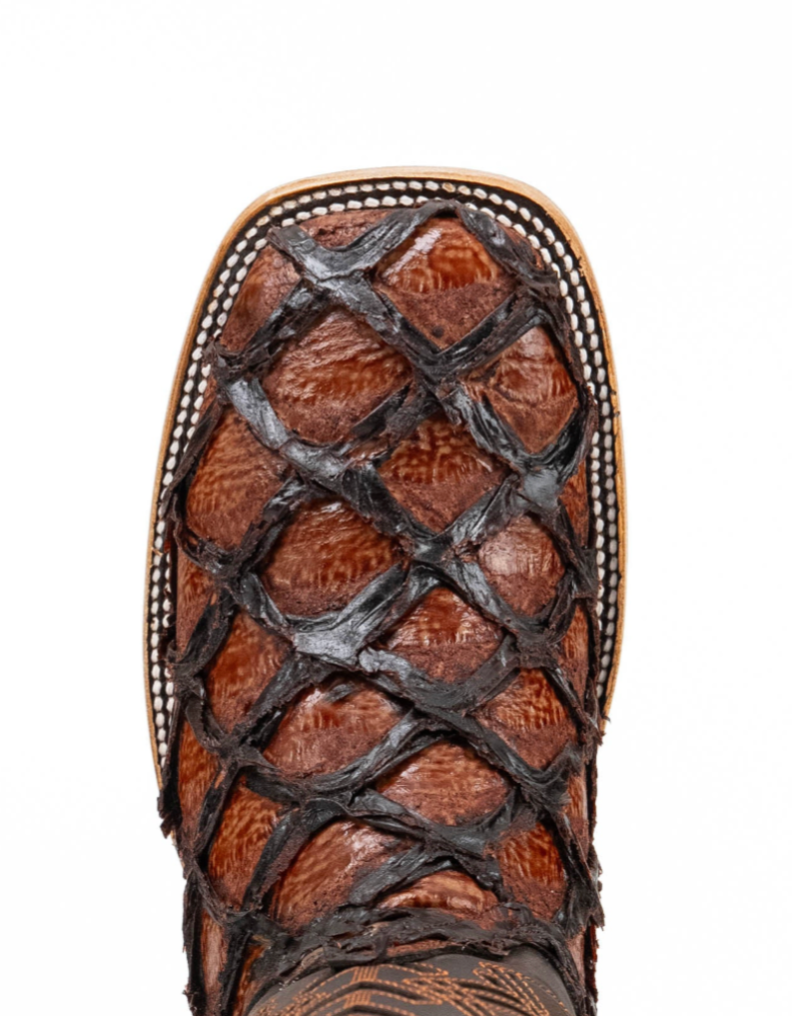 Bradley Pirarucu Square Toe Cowboy Boot