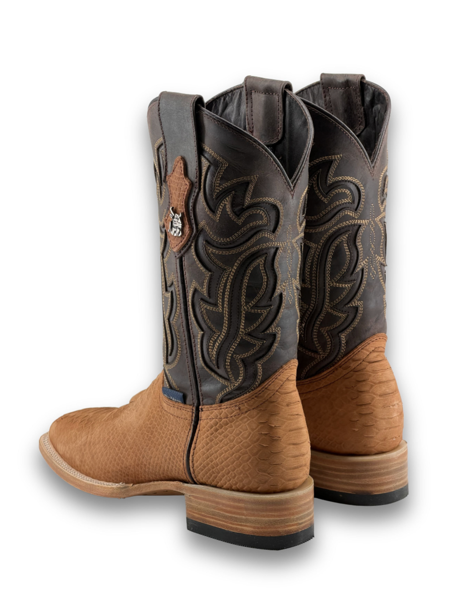 Bruce Matte Python Square Toe Cowboy Boot
