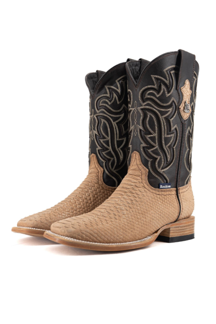 Bruce Matte Python Square Toe Cowboy Boot