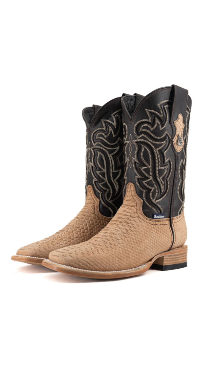 Bruce Matte Python Square Toe Cowboy Boot