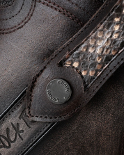 Cuadra CC214 MN Python Zipper & Studs Men's Round Toe