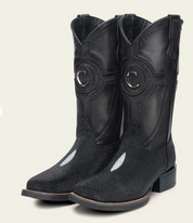 Cuadra CC221 MN Stingray Embroidery & Laser & Woven Square Toe