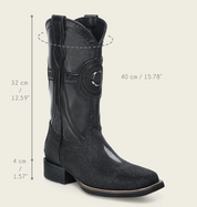 Cuadra CC221 MN Stingray Embroidery & Laser & Woven Square Toe