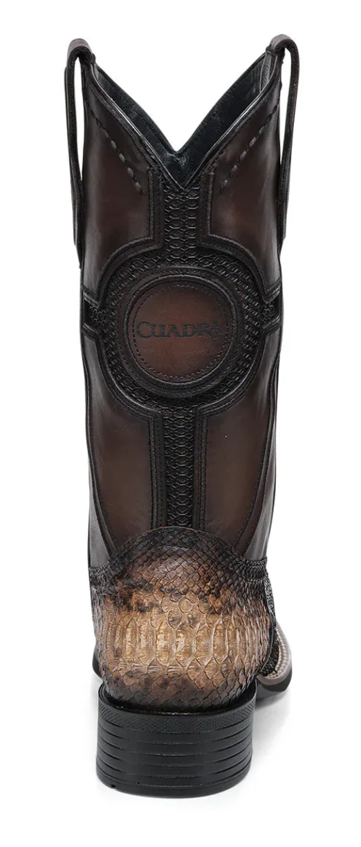 Cuadra CC222 MN Python Embroidery & Laser & Studs & Woven Square Toe Cowboy Boot
