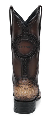 Cuadra CC222 MN Python Embroidery & Laser & Studs & Woven Square Toe Cowboy Boot
