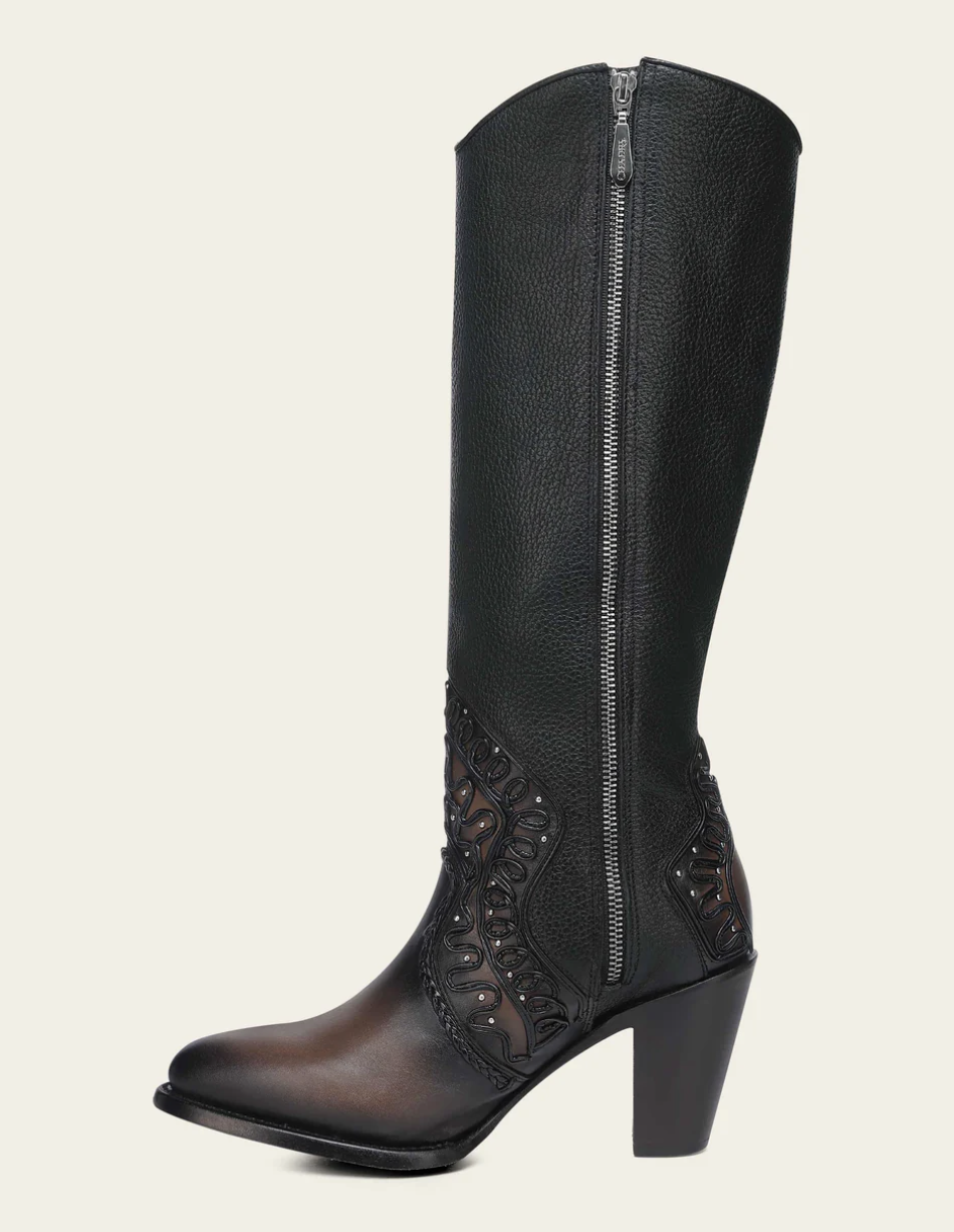 Cuadra CC240 LD Zipper & Studs Round Toe