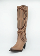 Cuadra CC241 LD Laser & Embroidery & Studs & Zipper Round Toe