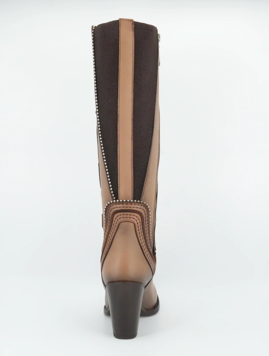 Cuadra CC241 LD Laser & Embroidery & Studs & Zipper Round Toe