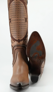 Cuadra CC241 LD Laser & Embroidery & Studs & Zipper Round Toe