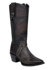 Cuadra CC243 LD Python Laser & Embroidery & Studs Pointed Toe
