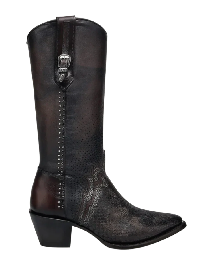 Cuadra CC243 LD Python Laser & Embroidery & Studs Pointed Toe