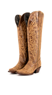 Jenny Tall Wide Calf Snip Toe Cowgirl Boot FINAL SALE