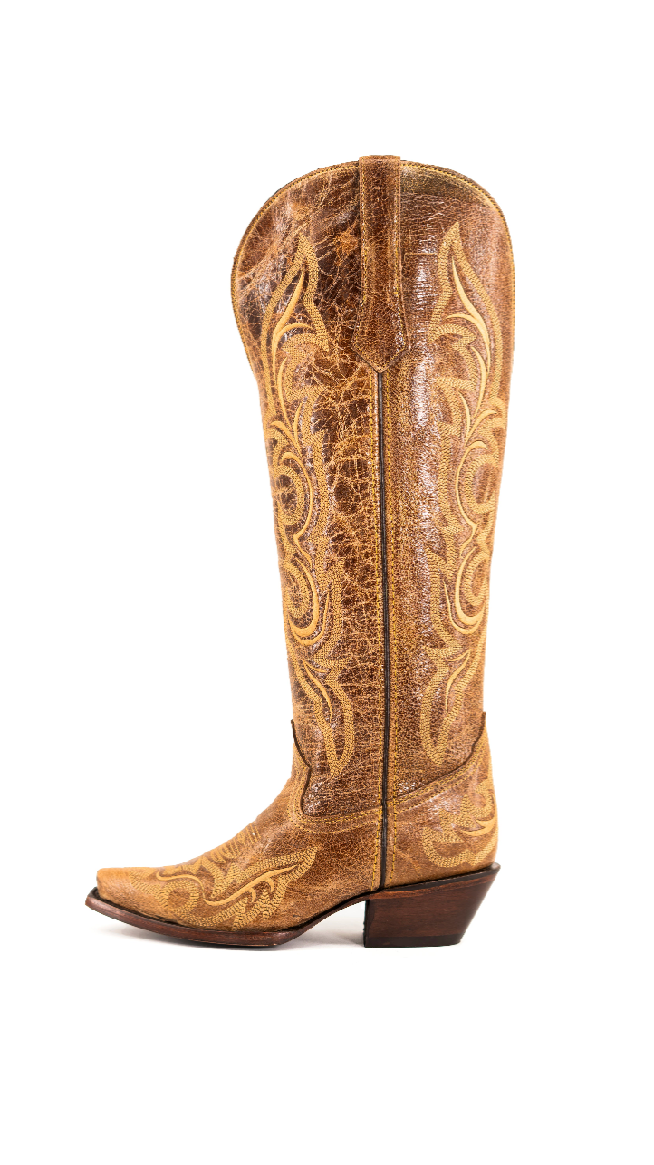 Jenny Tall Wide Calf Snip Toe Cowgirl Boot FINAL SALE