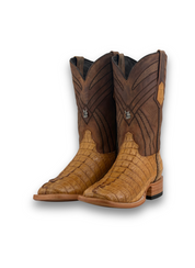 Monroe Caiman Tail Square Toe Cowboy Boot