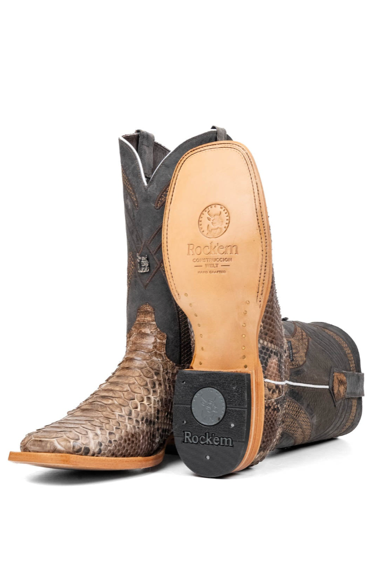 Monroe Python Exotic Square Toe Cowboy Boot