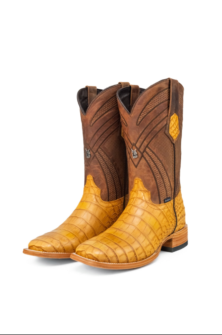 Monroe American Alligator Belly Square Toe Cowboy Boot