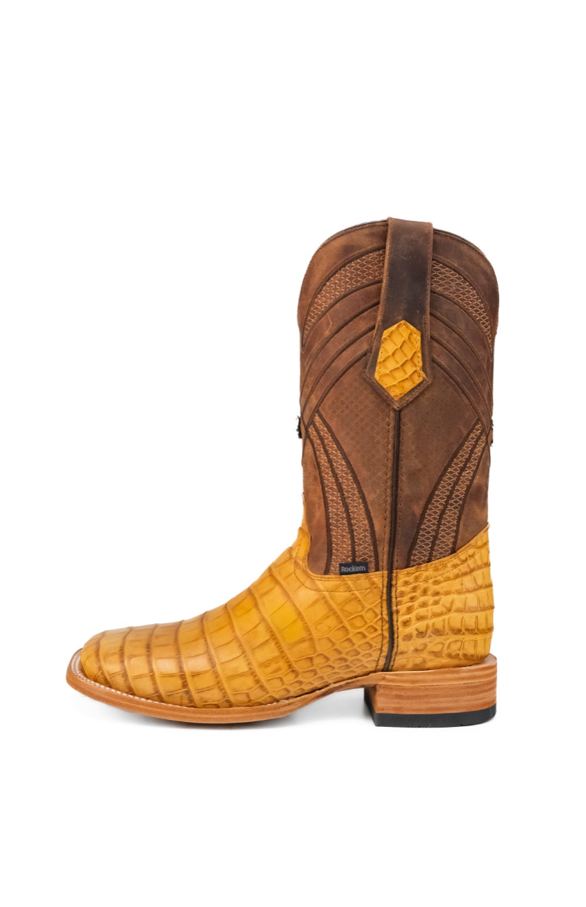 Monroe American Alligator Belly Square Toe Cowboy Boot