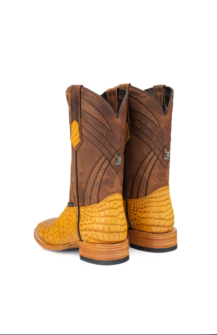Monroe American Alligator Belly Square Toe Cowboy Boot