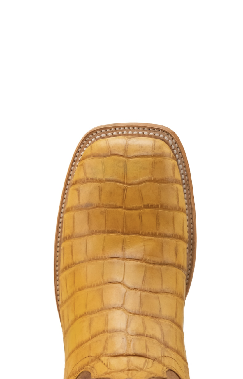 Monroe American Alligator Belly Square Toe Cowboy Boot