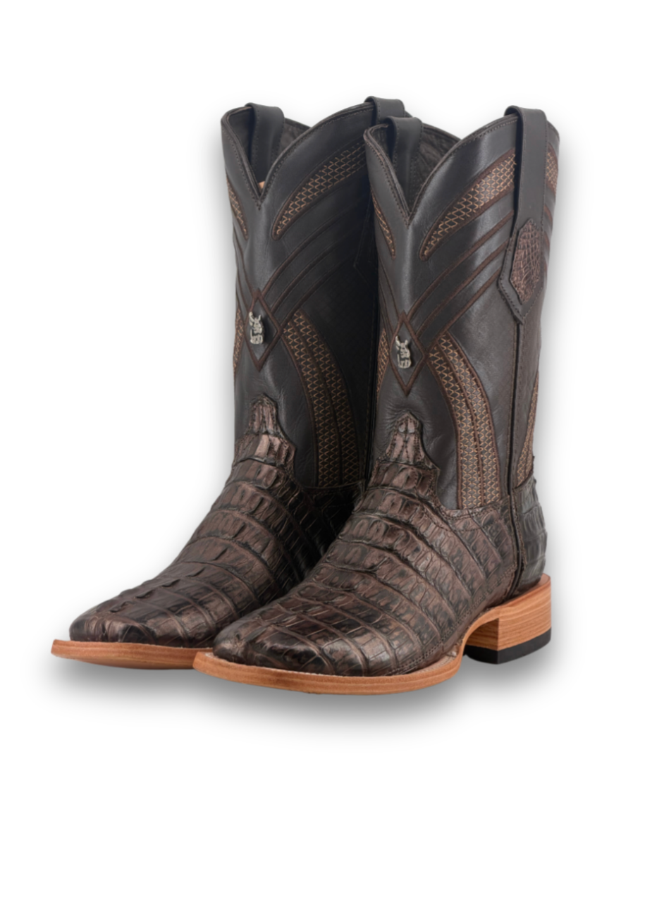 Monroe Caiman Tail Square Toe Cowboy Boot