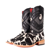 Prescott Brazil Cowhide Red Bottom Square Toe Cowboy Boot