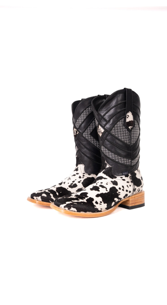 Prescott Brazil Cowhide Square Toe Cowboy Boot