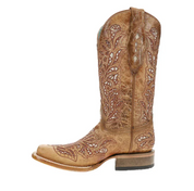 Corral A4879 Women's Sand Glitter Inlay Embroidered Western Boots