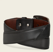 Cuadra BC315 MN Black Sting Stingray/Cowhide Stitching Belt