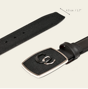Cuadra BC315 MN Black Sting Stingray/Cowhide Stitching Belt