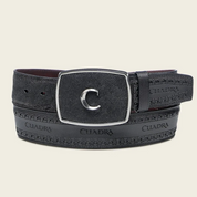Cuadra BC313 MN Black Elephant Laser & Woven Belt