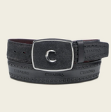 Cuadra BC313 MN Black Elephant Laser & Woven Belt