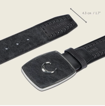 Cuadra BC313 MN Black Elephant Laser & Woven Belt