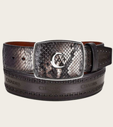 Cuadra BC235 MN Grey Python Laser & Woven Belt