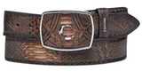 Cuadra BC412 MN Chocolate Python Lazer Belt