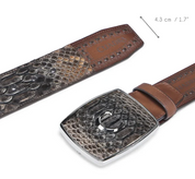 Cuadra BC357 MN Black Fish Pirarucu Exotic Strip Belt