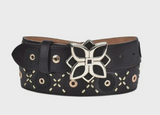 Cuadra BC250 LD Black Stingray Studs & Woven Belt