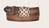 Cuadra BC270 LD Over Chestnut  Laser & Crystal Women Belt