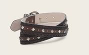 Cuadra BC396 LD Chocolate Laser & Studs Belt
