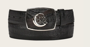 Cuadra BC309 MN Black Caiman/Cowhide Exotic Strip Belt