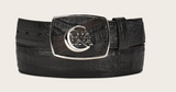 Cuadra BC309 MN Black Caiman/Cowhide Exotic Strip Belt