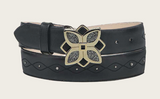 Cuadra BC394 LD Black Laser & Studs Belt
