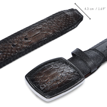 Cuadra BC402 MN Chocolate Python Laser Belt