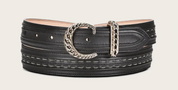 Cuadra BC295 LD Cuadra Black Cowhide Stiching Belt