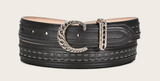Cuadra BC295 LD Cuadra Black Cowhide Stiching Belt