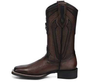 Cuadra CC225 MN Deer Embroidery & Studs Square Toe Cowboy Boot
