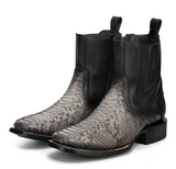 Cuadra CC282 Python Exotic Square Toe Ankle Boot