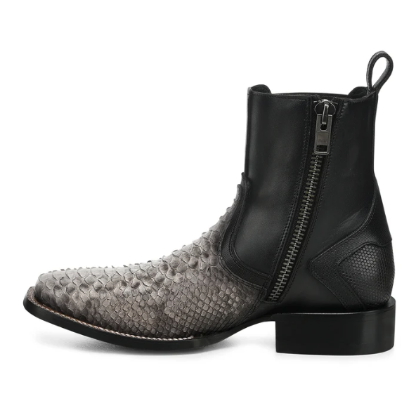 Cuadra CC282 Python Exotic Square Toe Ankle Boot
