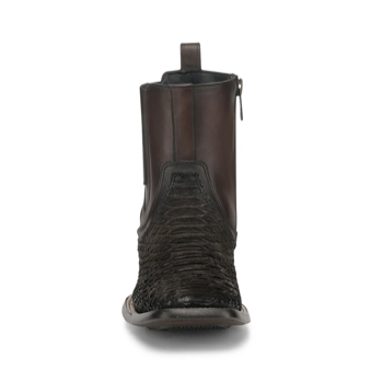 Cuadra CC284 Python  Exotic Square Toe Ankle Boot